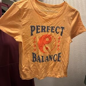 American Eagle Outfitters Orange Perfect Balance Tee